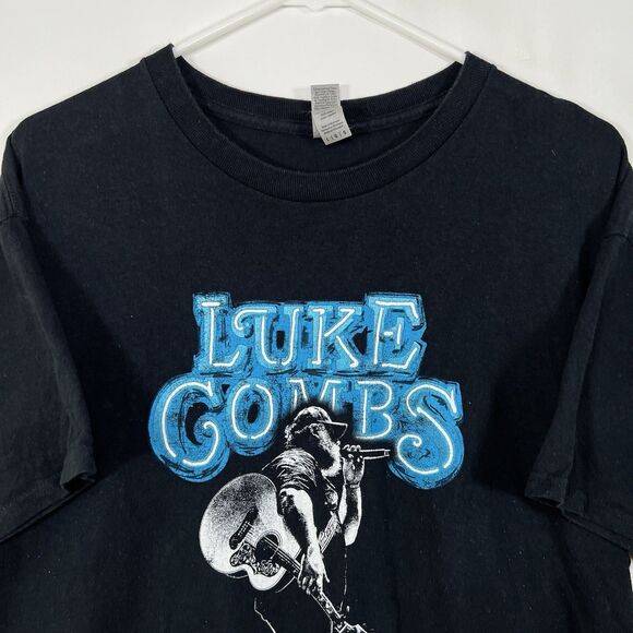 Luke Combs The Middle Of Somewhere Tour Concert T Shirt Size Large Black SS - Picture 4 of 9